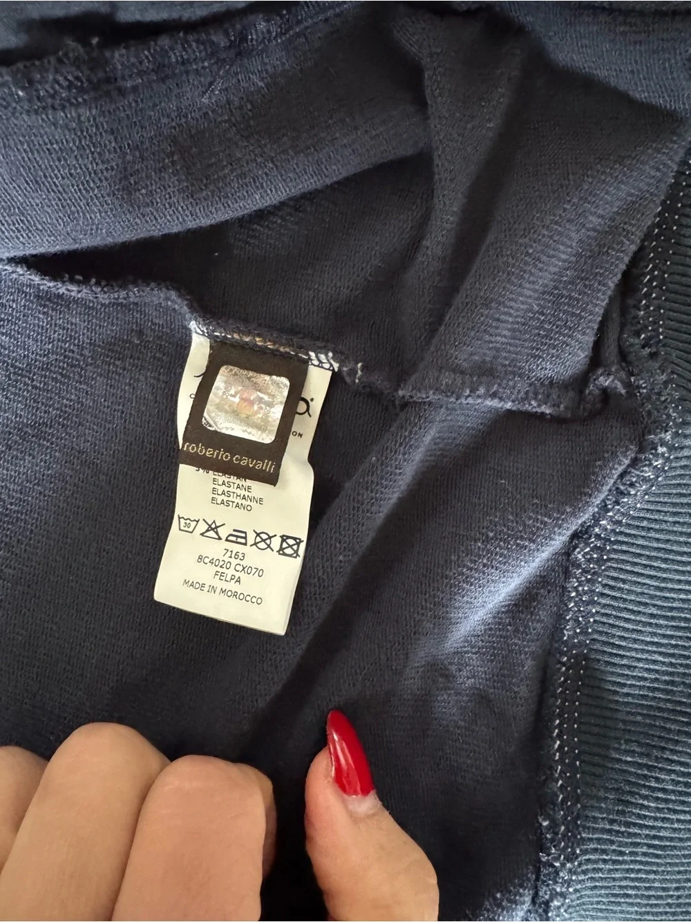 Roberto Cavalli navy blue tracksuit with white piping, size Youth XS Unisex
